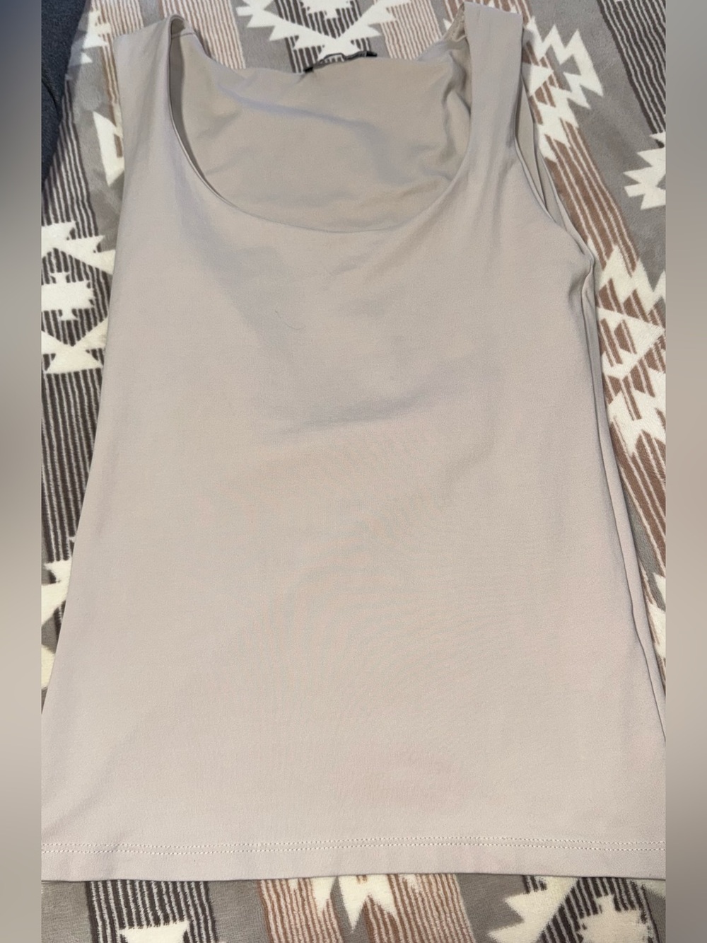 Zara Light Taupe Scoop Neck Tank